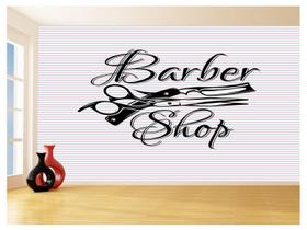 Papel De Parede 3D Barbearia Barber Shop Logo 3,5M Brb16