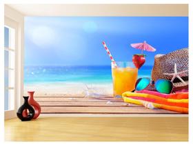 Papel De Parede 3D Bebidas Aperitivo Praia Drink 3,5M Al263 Papel De Parede 3D Bebidas Aperitivo Praia Drink 3,5M Al263