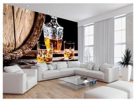 Papel De Parede 3D Bebidas Whisky Com Gelo Copo 3,5M Al253 Papel De Parede 3D Bebidas Whisky Com Gelo Copo 3,5M Al253