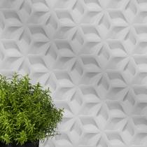 Papel de Parede 3D Bumerangue Hexágono Geométrico Decorativo Autocolante 1 Metro