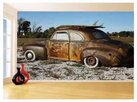 Papel De Parede 3D Carro Antigo Hot Rod Custom 3,5M Cxr119