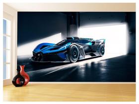 Papel De Parede 3D Carro Bugatti Chiron Pista 3,5M Car10