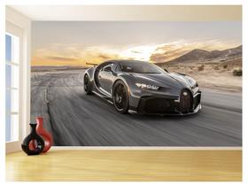 Papel De Parede 3D Carro Bugatti Chiron Pista 3,5M Car12