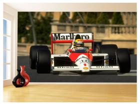 Papel De Parede 3D Carro F1 Mclaren Mp4/4 Senna 3,5M Cxr132