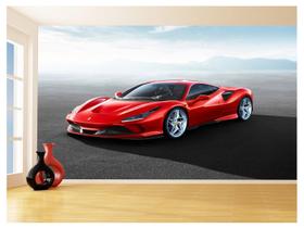 Papel De Parede 3D Carro Ferrari Vermelha Pista 3,5M Car127