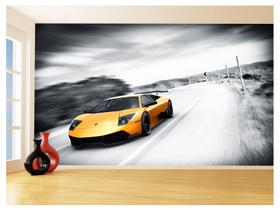 Papel De Parede 3D Carro Lamborghini Aventador 3,5M Car177