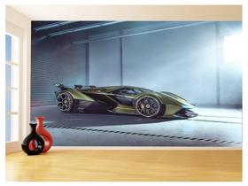 Papel De Parede 3D Carro Lamborghini Vision Gt 3,5M Car231