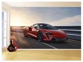 Papel De Parede 3D Carro Mc Laren Pista Super 3,5M Car248