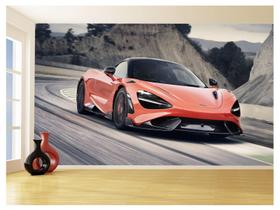 Papel De Parede 3D Carro Mc Laren Pista Super 3,5M Car273