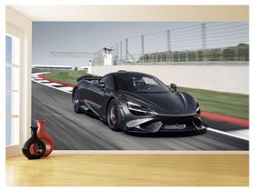 Papel De Parede 3D Carro Mc Laren Pista Super 3,5M Car274