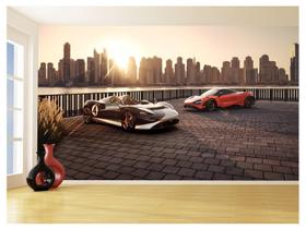 Papel De Parede 3D Carro Mc Laren Pista Super 3,5M Car277