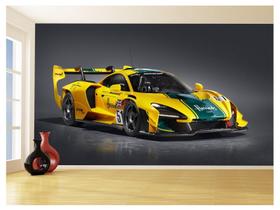 Papel De Parede 3D Carro Mc Laren Pista Super 3,5M Car287