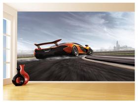 Papel De Parede 3D Carro Mc Laren Pista Super 3,5M Car294