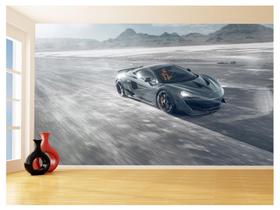 Papel De Parede 3D Carro Mc Laren Pista Super 3,5M Car296