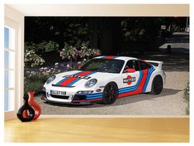 Papel De Parede 3D Carro Porsche 911 Gt Pista 3,5M Car320