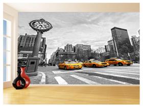 Papel De Parede 3D Cidade New York Preto Branco 3,5M Ncd284