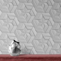 Papel De Parede 3D Cinza Geométrico Rolo Autocolante Papel De Parede 3D Cinza Geométrico Rolo Autocolante