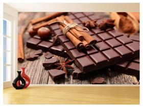 Papel De Parede 3D Doceria Chocolate Com Canela 3,5M Al364