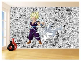 Papel De Parede 3D Dragon Ball Goku Gohan Anime 3,5M Dbz604