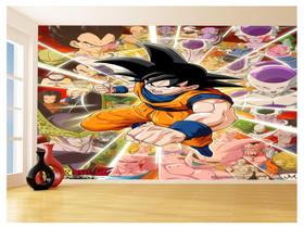 Papel De Parede 3D Dragon Ball Goku Vegeta Anime 3,5M Dbz01