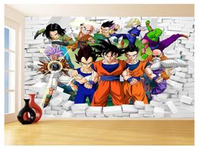 Papel De Parede 3D Dragon Ball Goku Vegeta Anime 3,5M Dbz25