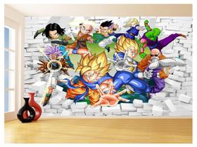 Papel De Parede 3D Dragon Ball Goku Vegeta Anime 3,5M Dbz26