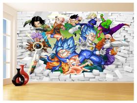 Papel De Parede 3D Dragon Ball Goku Vegeta Anime 3,5M Dbz27