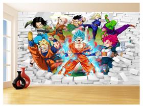 Papel De Parede 3D Dragon Ball Goku Vegeta Anime 3,5M Dbz32 Papel De Parede 3D Dragon Ball Goku Vegeta Anime 3,5M Dbz32