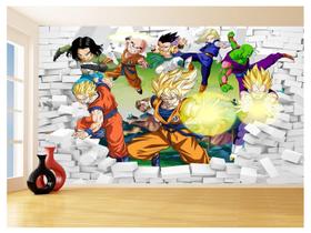 Papel De Parede 3D Dragon Ball Goku Vegeta Anime 3,5M Dbz34