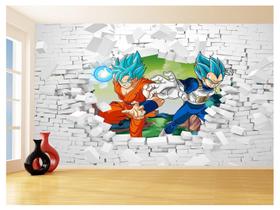 Papel De Parede 3D Dragon Ball Goku Vegeta Anime 3,5M Dbz46