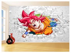 Papel De Parede 3D Dragon Ball Goku Vegeta Anime 3,5M Dbz47