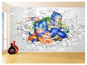 Papel De Parede 3D Dragon Ball Goku Vegeta Anime 3,5M Dbz59