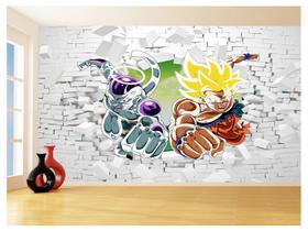 Papel De Parede 3D Dragon Ball Goku Vegeta Anime 3,5M Dbz65