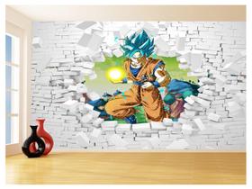 Papel De Parede 3D Dragon Ball Goku Vegeta Anime 3,5M Dbz71