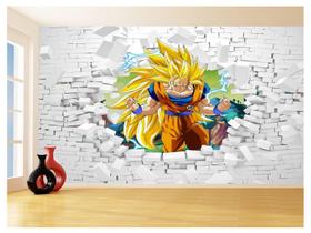 Papel De Parede 3D Dragon Ball Goku Vegeta Anime 3,5M Dbz75