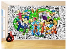 Papel De Parede 3D Dragon Ball Goku Vegeta Anime 3,5M Dbz98 Papel De Parede 3D Dragon Ball Goku Vegeta Anime 3,5M Dbz98