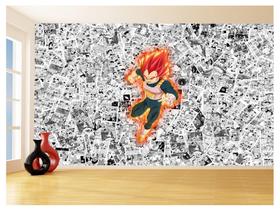 Papel De Parede 3D Dragon Ball Vegeta Anime 3,5M Dbz576