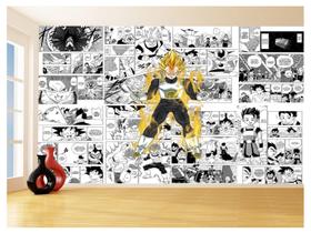 Papel De Parede 3D Dragon Ball Vegeta Anime 3,5M Dbz702