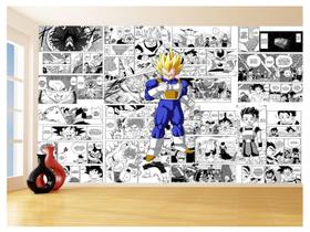 Papel De Parede 3D Dragon Ball Vegeta Anime 3,5M Dbz707