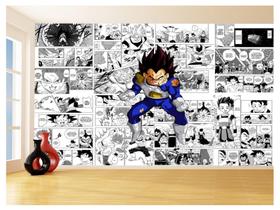 Papel De Parede 3D Dragon Ball Vegeta Anime 3,5M Dbz710