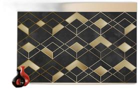 Papel De Parede 3D Estilo Marmore Cores Formas 3,5M Mbr09