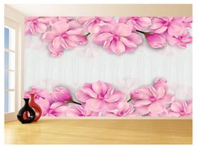 Papel De Parede 3D Floral Textura Sala Flores 3,5M Xfl324