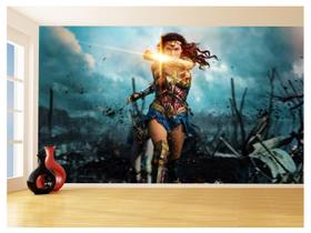 Papel De Parede 3D Heroina Mulher Maravilha 3,5M Nhma308