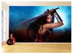 Papel De Parede 3D Heroina Mulher Maravilha 3,5M Nhma311