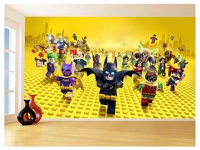 Papel De Parede 3D Heróis Batman Lego Infantil 3,5M Nhma302