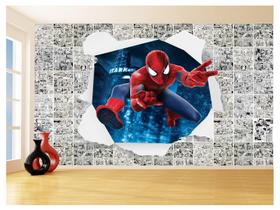 Papel De Parede 3D Heróis Página Quadrinhos Hq 3,5M Nhma166