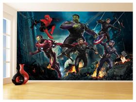 Papel De Parede 3D Heróis Vingadores Hulk Thor 3,5M Nhma119