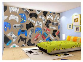 Papel De Parede 3D Infantil Controle Game Jogo 3,5M Azs235