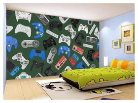 Papel De Parede 3D Infantil Controle Game Jogo 3,5M Azs240