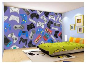 Papel De Parede 3D Infantil Controle Game Jogo 3,5M s238